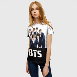 Футболка женская BTS постер, цвет: 3D-принт — фото 2