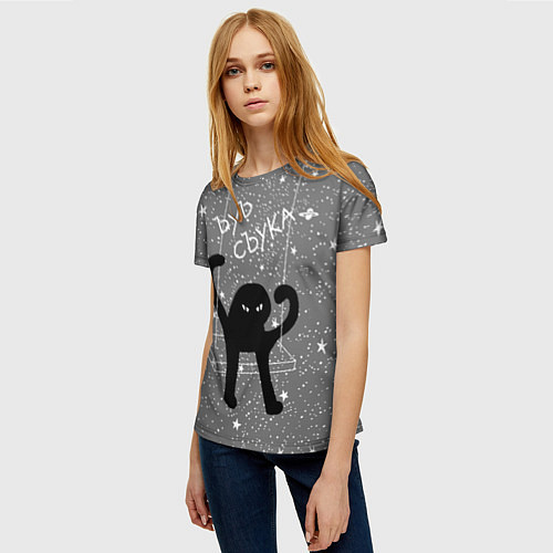 Женская футболка Ъуъ съука на качели / 3D-принт – фото 3
