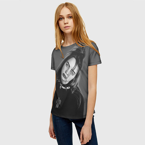Женская футболка BILLIE EILISH / 3D-принт – фото 3