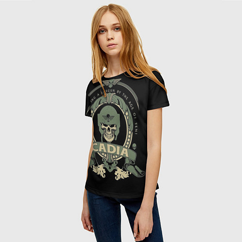 Женская футболка Вархаммер - Cadia skull / 3D-принт – фото 3