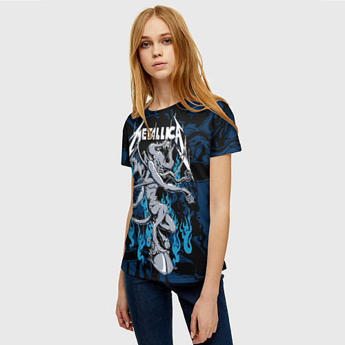 Женская футболка Metallica - бес / 3D-принт – фото 3
