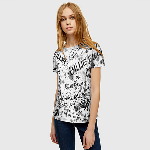 Женская футболка BILLIE EILISH: Where Do We Go / 3D-принт – фото 3