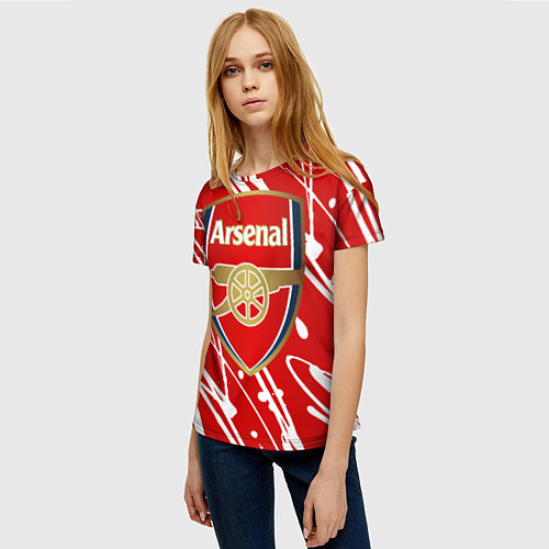 Женская футболка Arsenal / 3D-принт – фото 3