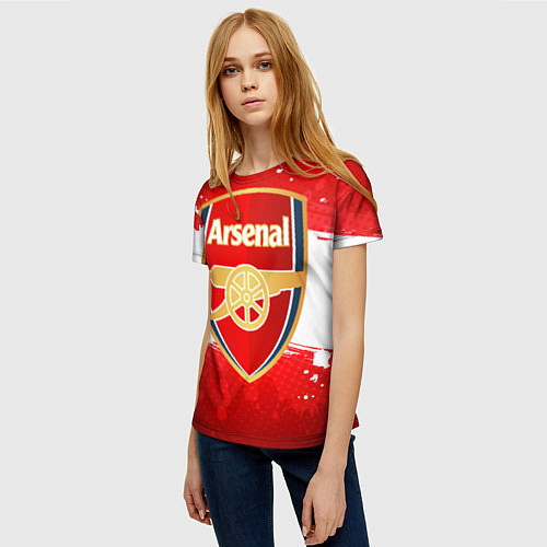 Женская футболка Arsenal / 3D-принт – фото 3