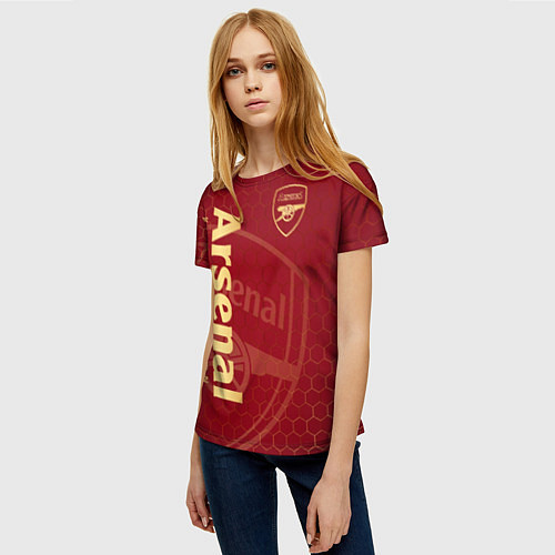 Женская футболка Арсенал / 3D-принт – фото 3