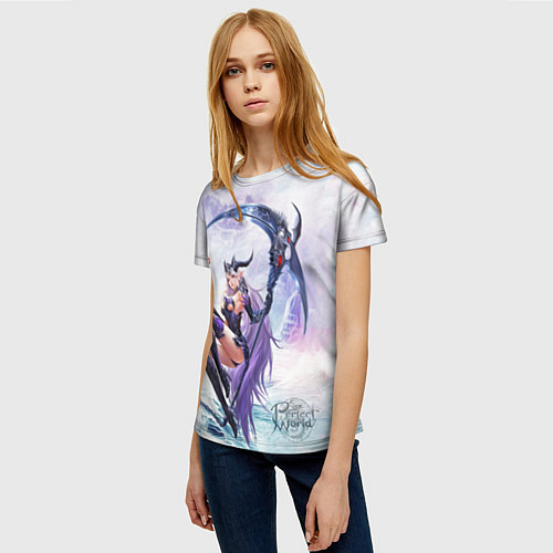 Женская футболка Shadow class girl / 3D-принт – фото 3