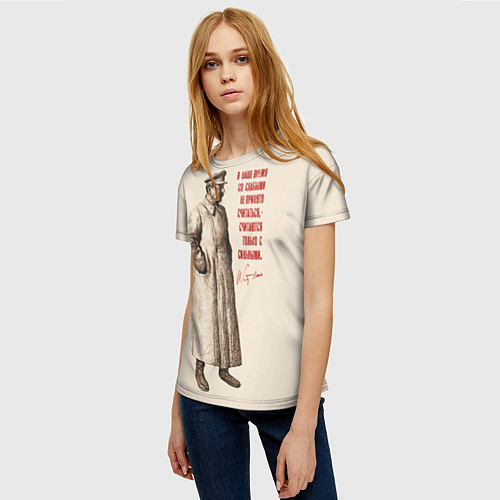 Женская футболка Сталин / 3D-принт – фото 3