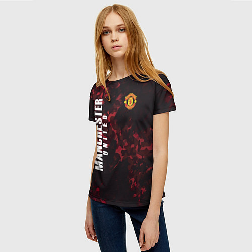 Женская футболка Manchester United / 3D-принт – фото 3