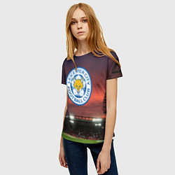 Футболка женская FC Leicester City, цвет: 3D-принт — фото 2