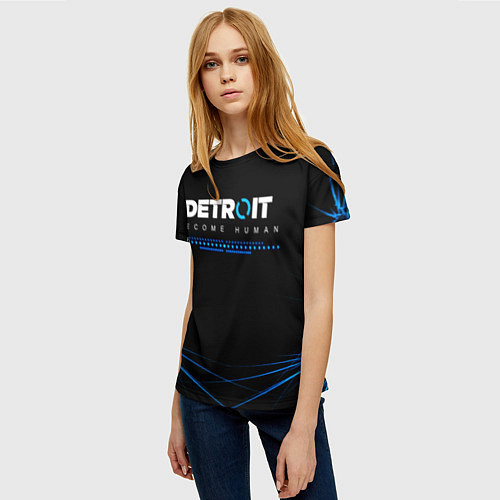 Женская футболка DETROIT: BECOME HUMAN / 3D-принт – фото 3