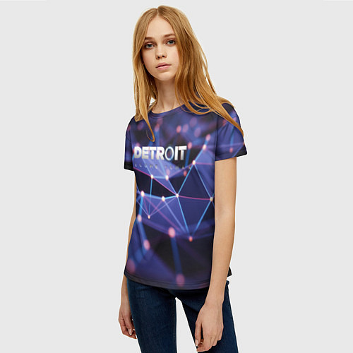 Женская футболка DETROIT:BECOME HUMAN 2019 / 3D-принт – фото 3