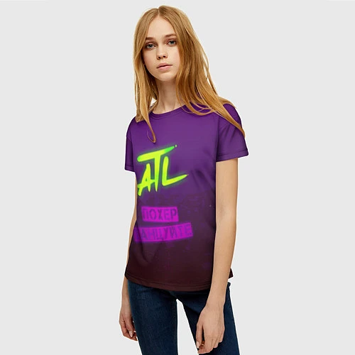 Женская футболка ATL / 3D-принт – фото 3