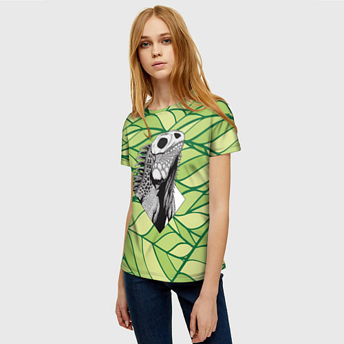 Женская футболка Игуана нежить / 3D-принт – фото 3