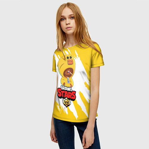 Женская футболка BRAWL STARS SALLY LEON / 3D-принт – фото 3