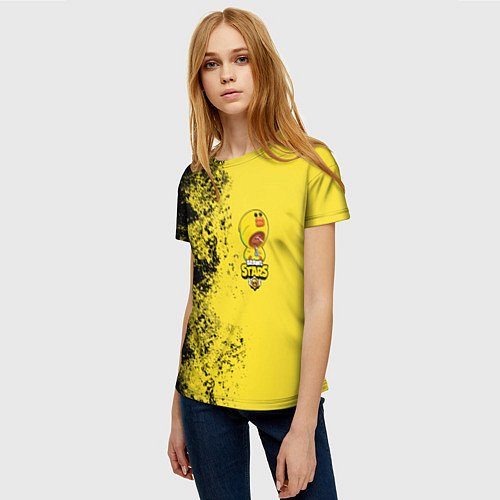 Женская футболка Brawl Stars SALLY LEON / 3D-принт – фото 3