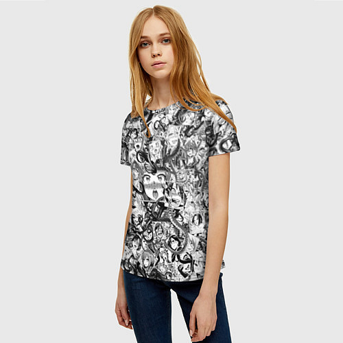 Женская футболка Ахегао с щупальцами / 3D-принт – фото 3