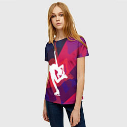 Футболка женская Фигурное катание, цвет: 3D-принт — фото 2