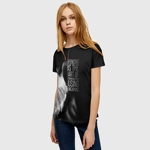 Женская футболка Fencing is the art / 3D-принт – фото 3