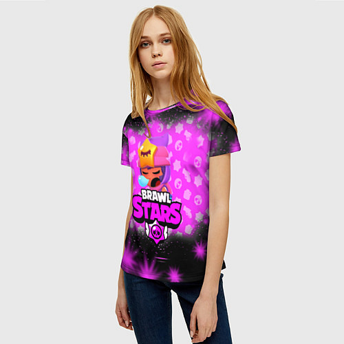 Женская футболка BRAWL STARS:SANDY / 3D-принт – фото 3