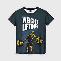 Футболка женская Wheight lifting, цвет: 3D-принт