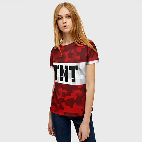 Женская футболка MINECRAFT TNT / 3D-принт – фото 3