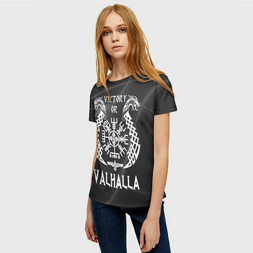 Женская футболка Valhalla / 3D-принт – фото 3