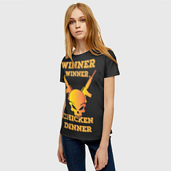 Футболка женская Winner Chicken Dinner, цвет: 3D-принт — фото 2