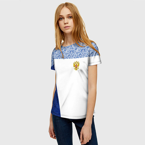Женская футболка Форма России / 3D-принт – фото 3