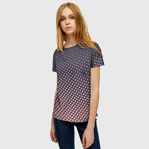 Женская футболка Dots pattern / 3D-принт – фото 3
