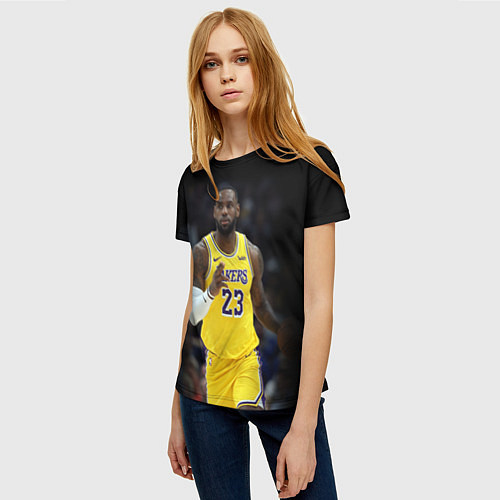 Женская футболка Леброн Джеймс / 3D-принт – фото 3