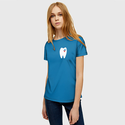 Женская футболка Стоматолог / 3D-принт – фото 3