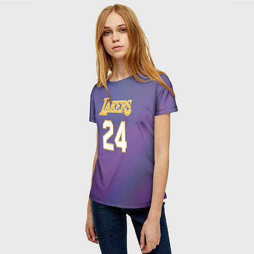 Женская футболка Los Angeles Lakers Kobe Brya / 3D-принт – фото 3