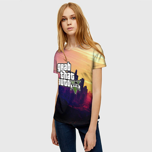 Женская футболка GTA 5 / 3D-принт – фото 3