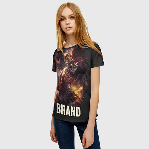 Женская футболка Brand / 3D-принт – фото 3