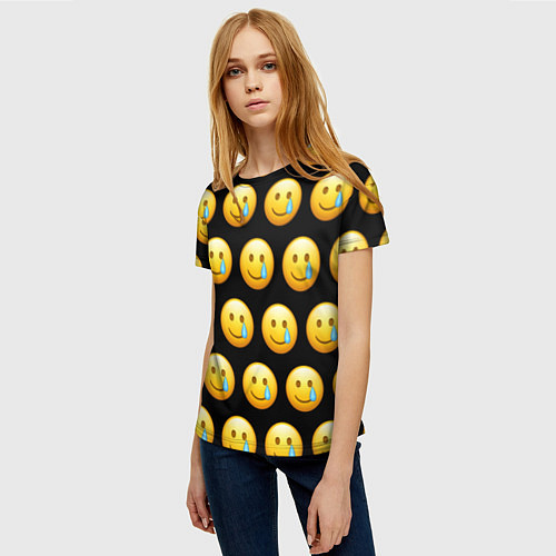 Женская футболка New Emoji / 3D-принт – фото 3