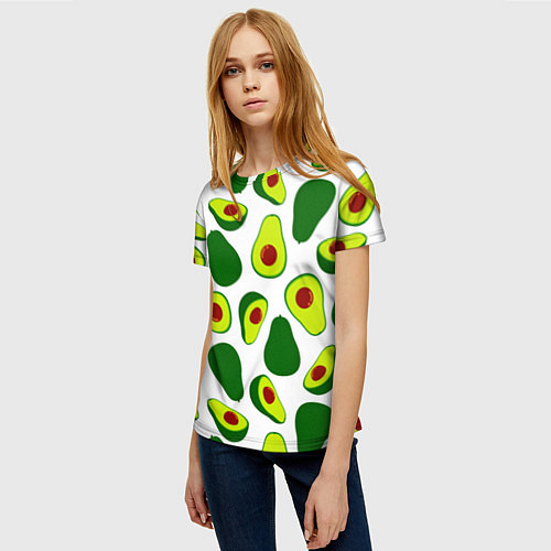 Женская футболка Avokado / 3D-принт – фото 3