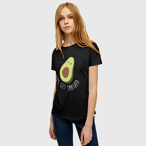 Женская футболка Авокадо / 3D-принт – фото 3