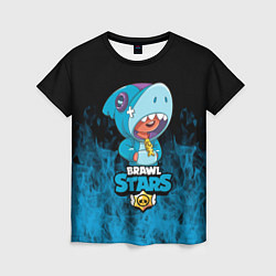 Женская футболка Brawl stars leon shark