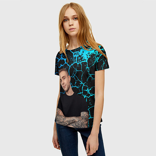Женская футболка Егор Крид / 3D-принт – фото 3