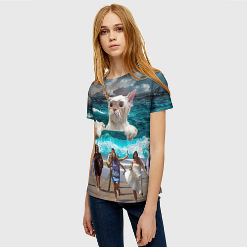 Женская футболка Морской Кошак / 3D-принт – фото 3