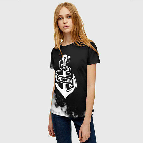 Женская футболка ВМФ России / 3D-принт – фото 3