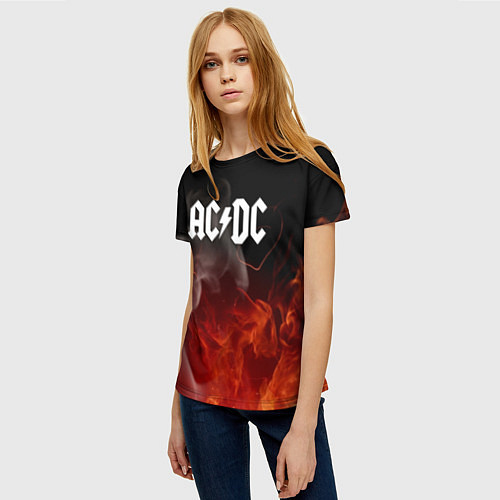 Женская футболка AC DC / 3D-принт – фото 3