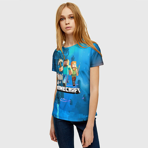 Женская футболка Minecraft Майнкрафт / 3D-принт – фото 3