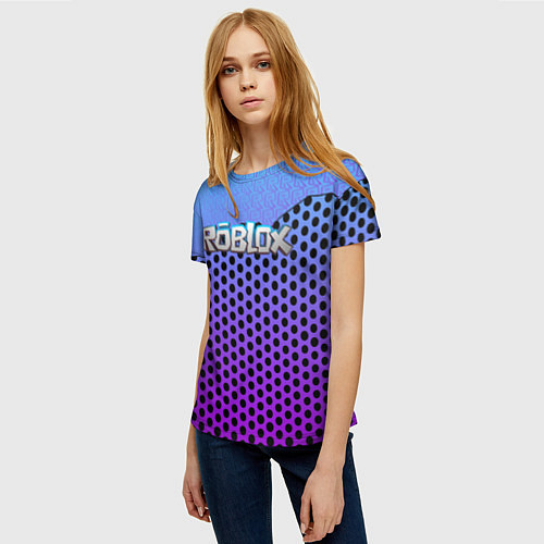 Женская футболка Roblox Gradient Pattern / 3D-принт – фото 3