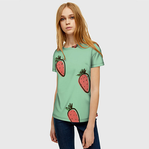 Женская футболка Морковный дождь / 3D-принт – фото 3