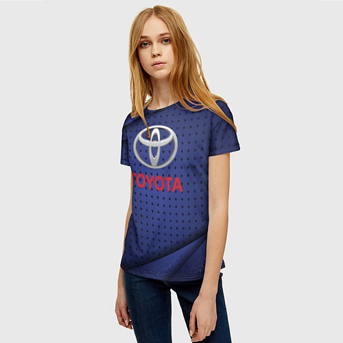 Женская футболка TOYOTA / 3D-принт – фото 3