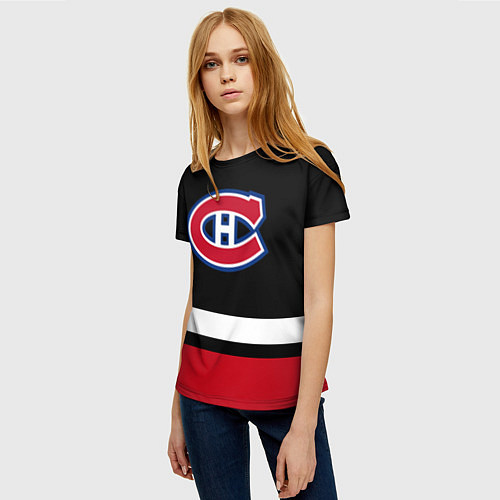 Женская футболка Монреаль Канадиенс / 3D-принт – фото 3