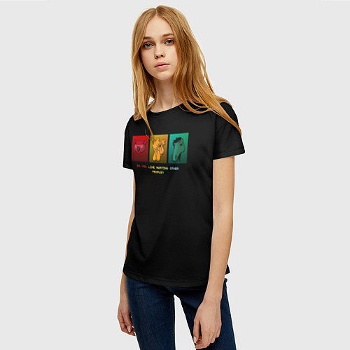 Женская футболка Do you like hurting people ? / 3D-принт – фото 3