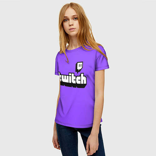 Женская футболка Twitch / 3D-принт – фото 3