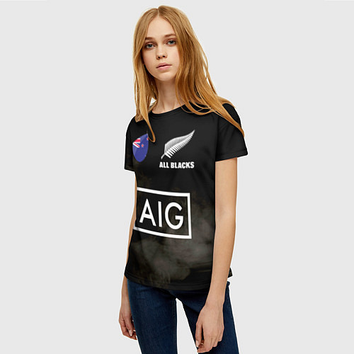 Женская футболка ALL BLACKS / 3D-принт – фото 3